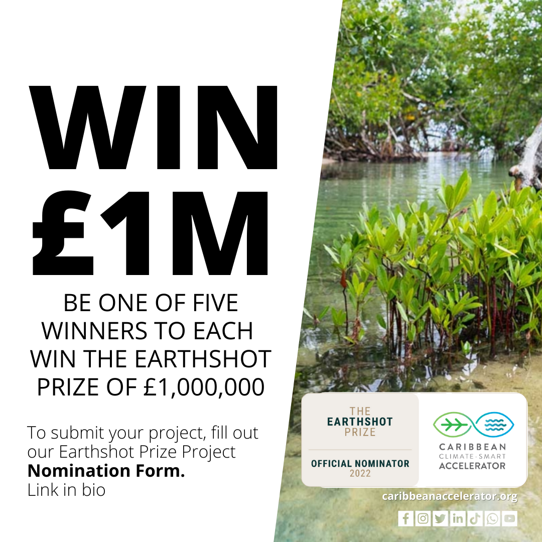 Caribbean Climate-Smart Project Owners; WIN THE EARTHSHOT PRIZE OF £1,000,000